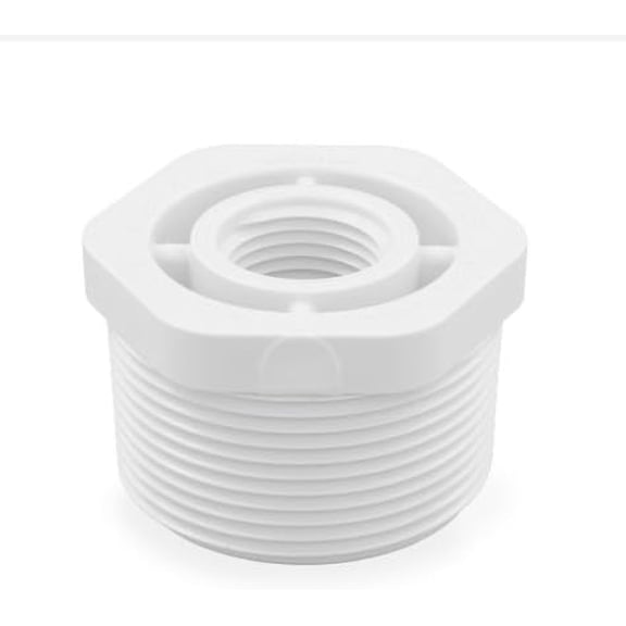 FRKSMD-PVC Reducer Bushing - White-VC Pipe Adapter Fitting 2"MIP 1" FIP