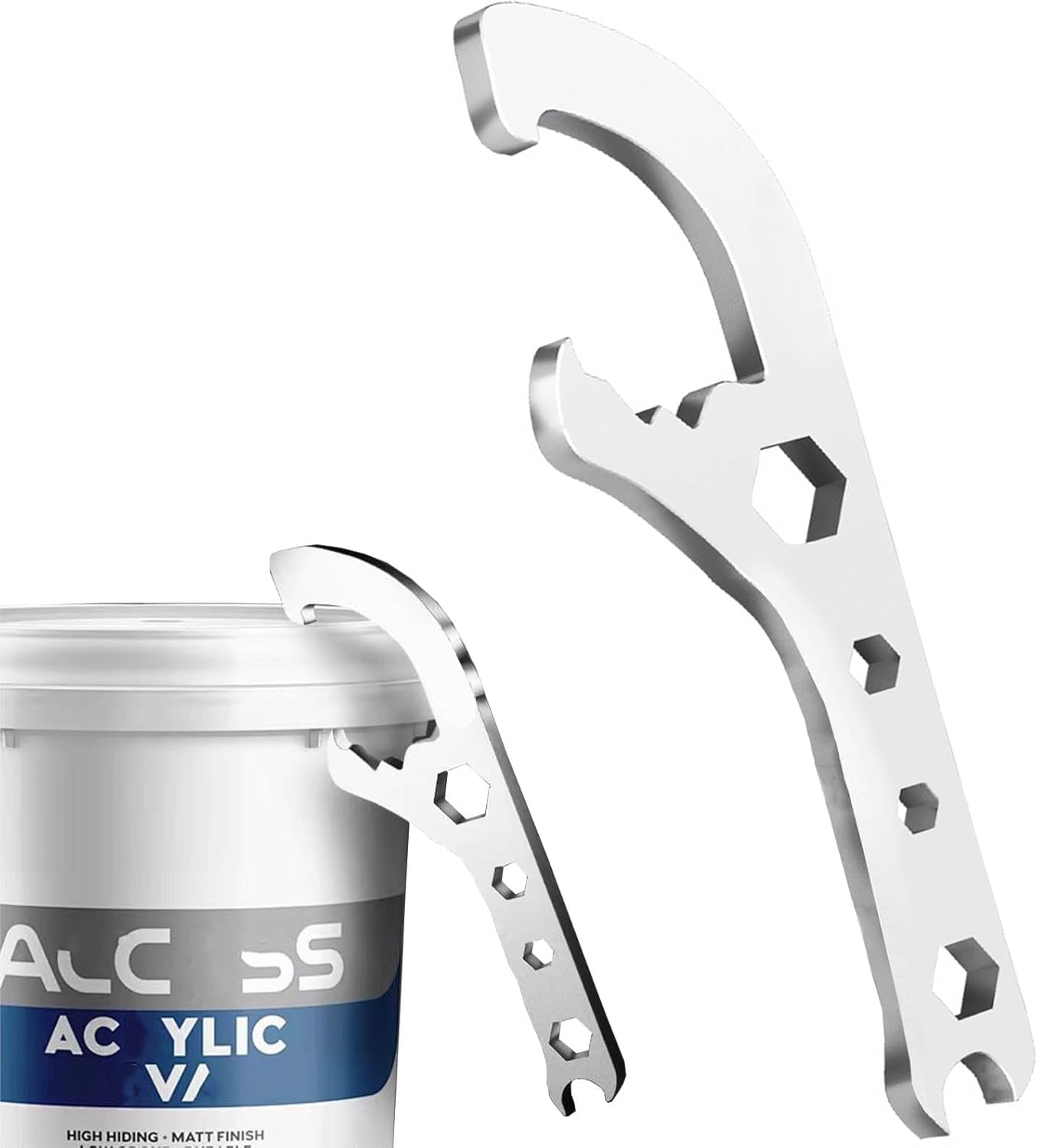 FRKSMD-Paint Can Opener Tool Bucket Opener Tool 5 Gallon With Lid Openers Wrench Lid Remover Tools Bucket Pail Lids Manual Openers Tools for Home Industrial Portable Multifunctional Adjustable Wrench