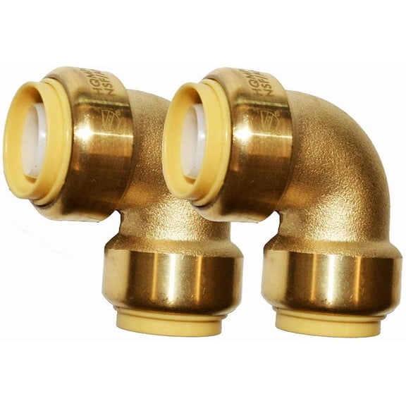 FRKSMD-Pex Fitting 1/2" Pex Fittings PushFit Elbow 90-Degree Fitting 1/2" Elbow Push-to-Connect Plumbing Fittingg for Copper, PEX, CPVC 2pcs