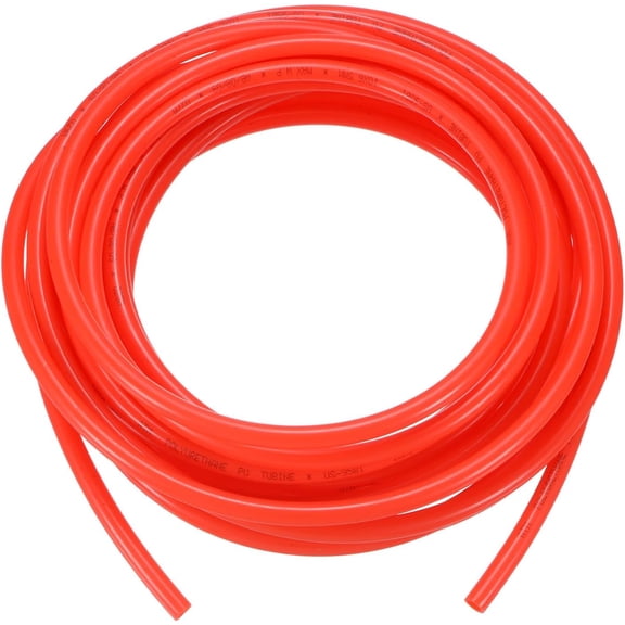 FRKSMD-Pneumatic Tubing Pipe, 6.5mm(ID) x10mm(OD) PU Polyurethane Air Compressor Hose for Air Compressor Fitting/Gas/Fluid Transfer, Air Hose Line Tube [10M/32.8ft, Red]