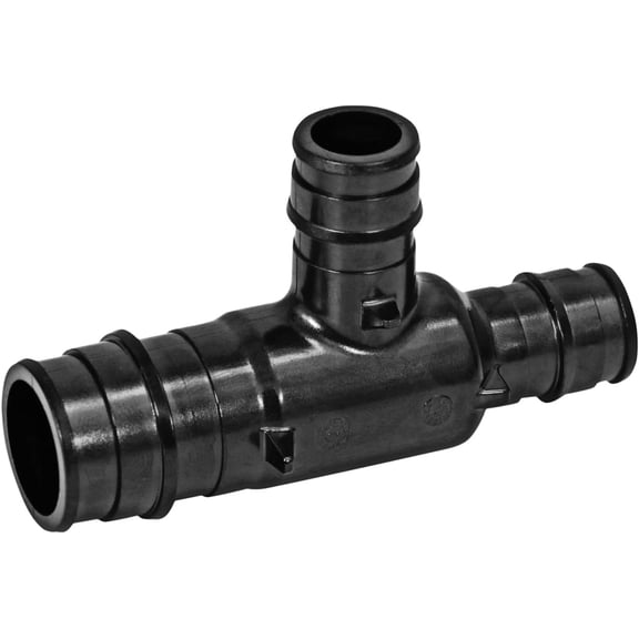 FRKSMD-Poly Pex-A Expansion Tee Fitting 3/4" x 1/2" x 1/2", F1960 Tee 1 Inch x 1 Inch x 1/2 Inch Expansion Barb Connections, Plastic Pipe Fitting for use with Pex-A Tubing
