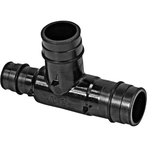 FRKSMD-Poly Pex-A Expansion Tee Fitting 3/4" x 1/2" x 3/4", F1960 Tee 1 Inch x 1 Inch x 1/2 Inch Expansion Barb Connections, Plastic Pipe Fitting for use with Pex-A Tubing