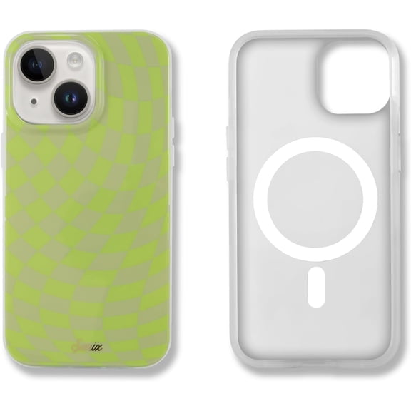 FRKSMD-Protective Phone Case for iPhone 15, 14, 13 | Compatible with Magsafe | 10ft Drop Tested | Checkmate Green