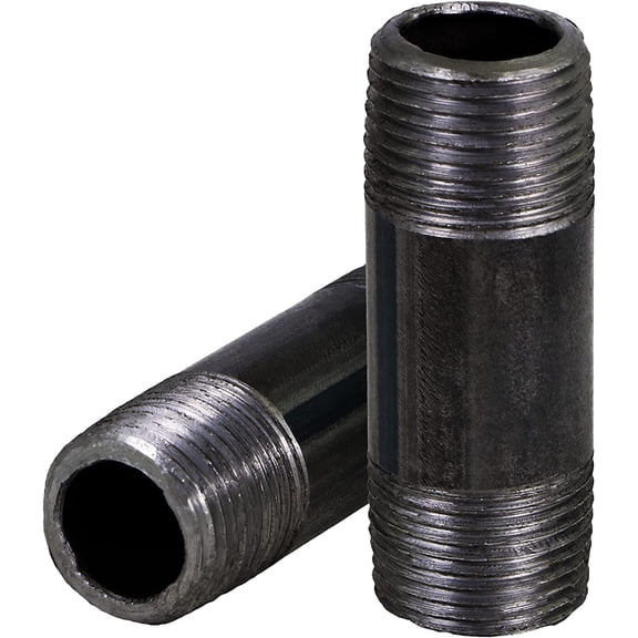FRKSMD-SUPPLY GIANT OQCM1250-2 Steel Nipple Pipe, 1/2'' x 5", Black