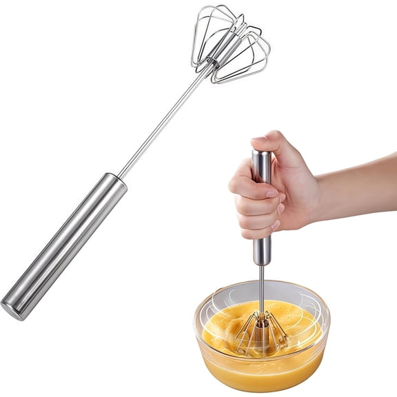 FRKSMD-Semi-Automatic Egg Beater, New Manual Rotating Mixer, Multi-Function Stainless Steel Whisk,Portable kitchen mixing tool,used for making eggs, frothing, stirring, mixing, whipping, milkshakes,