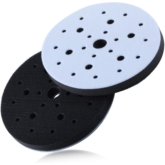 FRKSMD-Soft Interface Pad 6 Inch 25 Holes Hook and Loop Sponge Cushion Buffer Backing Pad Sanding StickFix Interface Pad Abrasive Net Sander Pad for Sander Automotive Woodworking Polishing
