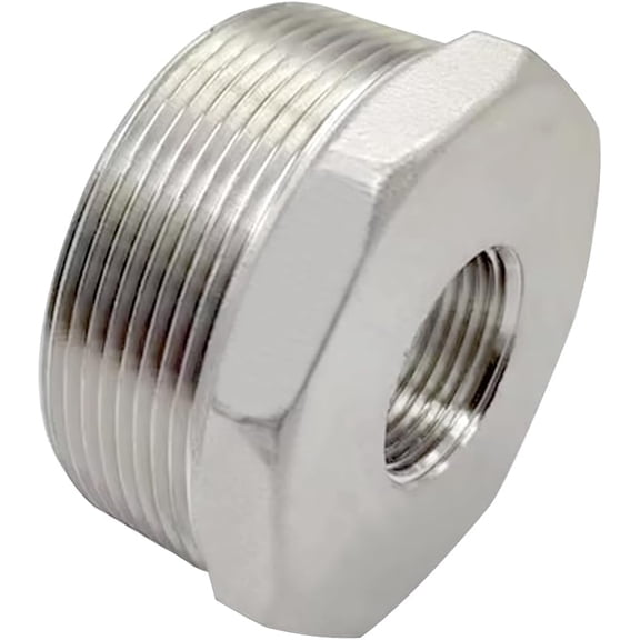FRKSMD-Stainless Steel 2" NPT Male x 3/4" NPT Female Bushing Hex Head Reducer Pipe Fitting