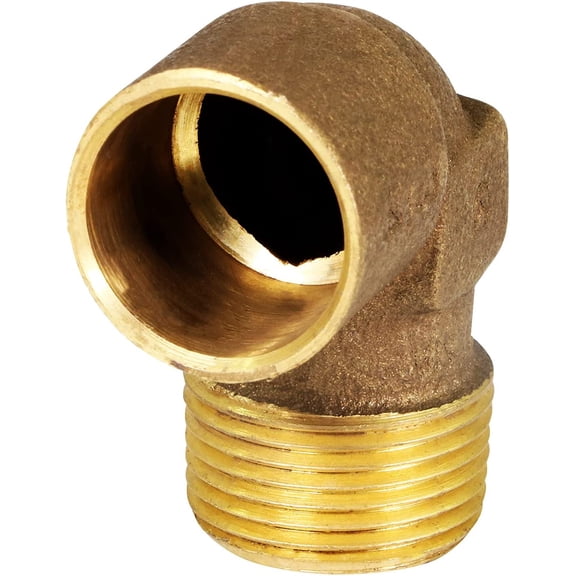 FRKSMD-Supply Giant CMNL0034-NL 3/4" Nominal Diameter Cast Brass 90 Degree Elbow with Sweat Socket and Male Threaded Connect