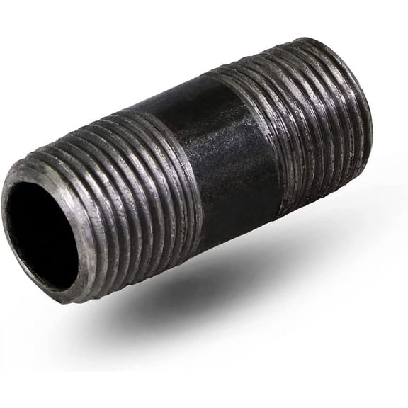 FRKSMD-Supply Giant OQCM1415 1-1/2'' Long Black Steel Nipple Pipe Fitting with 1/4'' Nominal Size Diameter