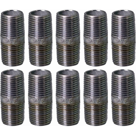 FRKSMD-Supply Giant OQHM1020-10 Steel Nipple Pipe, 1" x 2", Galvanized