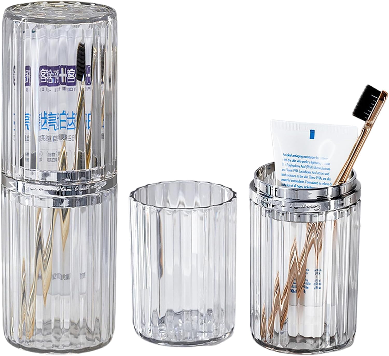 Toothpaste Case Candy FRKSMD-Transparent Travel Toothbrush & Toothpaste Case Large Portable ...