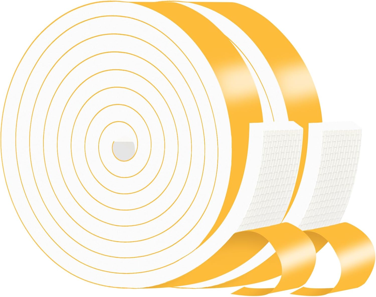 FRKSMD-Weather Stripping Door Seal Strip,Door Weather Stripping,Strong Adhesive, Weatherproof, Reduce Noise, Gap Filler, Foam Insulation Tape for Doors and Windows (White,3/4 in x 5/16 in x 13Ft)
