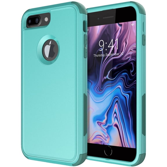 FRKSMD-for iPhone 8 Plus Case, iPhone 7 Plus Case [Shockproof] [Dropproof] [Dust-Proof],Heavy Duty Protection Phone Case Cover for Apple iPhone 8 Plus & 7 Plus (Teal)
