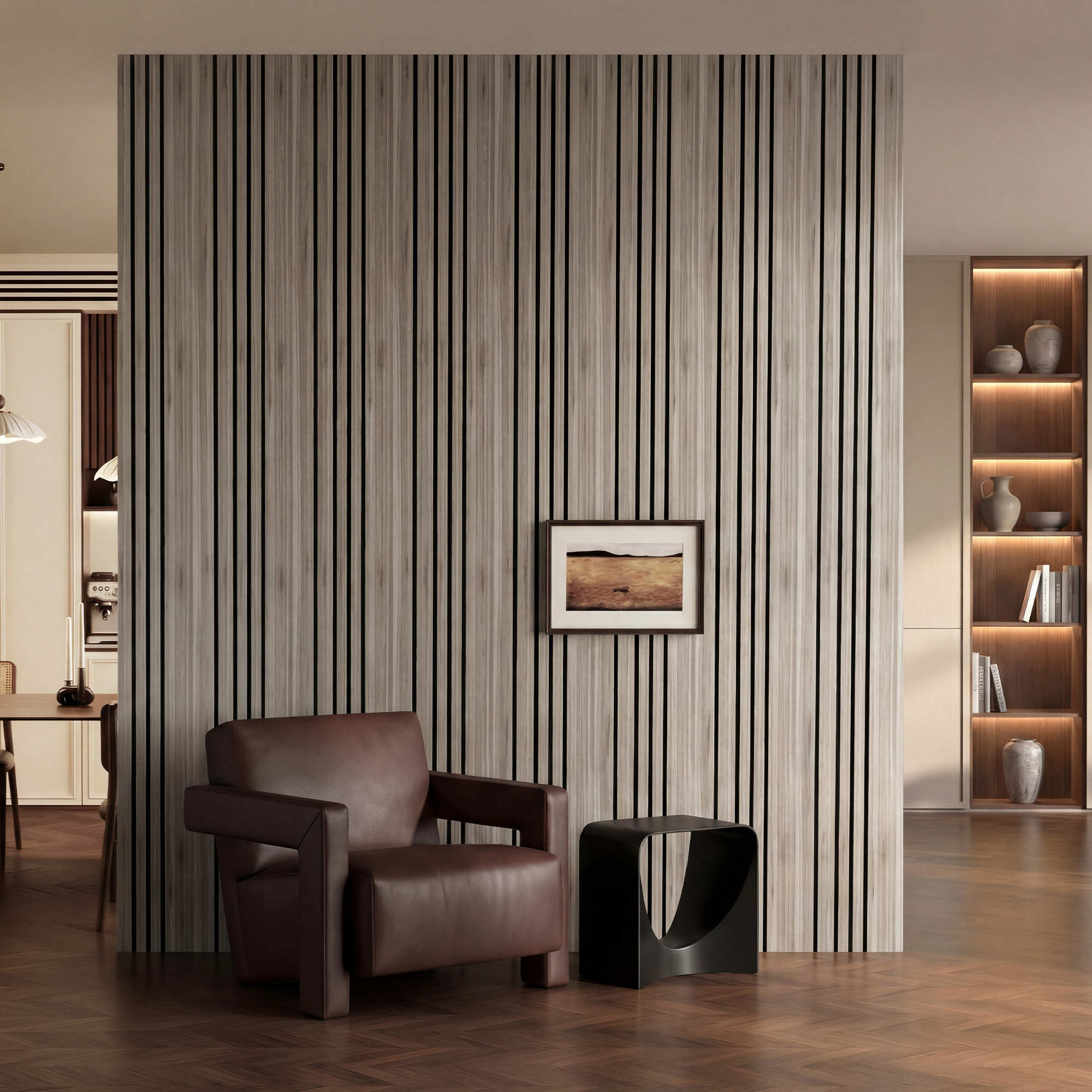FRMALL Acoustic Wood Slat Wall Panels, 8-Pack, 24"x24" Soundproof 3D ...