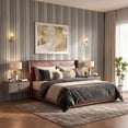 thumbnail image 1 of Fahomiss Modern Striped Acoustic Wood Slat Tiles 8-Pack 24"x24", 3D Soundproof Wall Panel, Light Gray, 1 of 9