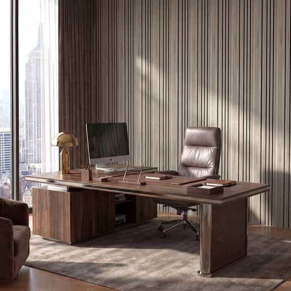 Fahomiss Modern Striped Acoustic Wood Slat Tiles 8-Pack 24"x24", 3D Soundproof Wall Panel, Light Gray