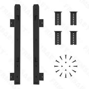 FRMSAET Heavy Duty 12/14/16/18 inches Drawer Rollers Keyboard Drawer Tray Slides Keyboard Slides Drawer Hardware Accessories/Ideal for Under Desk Kitchen Cabinet Drawer 18 inches, Black