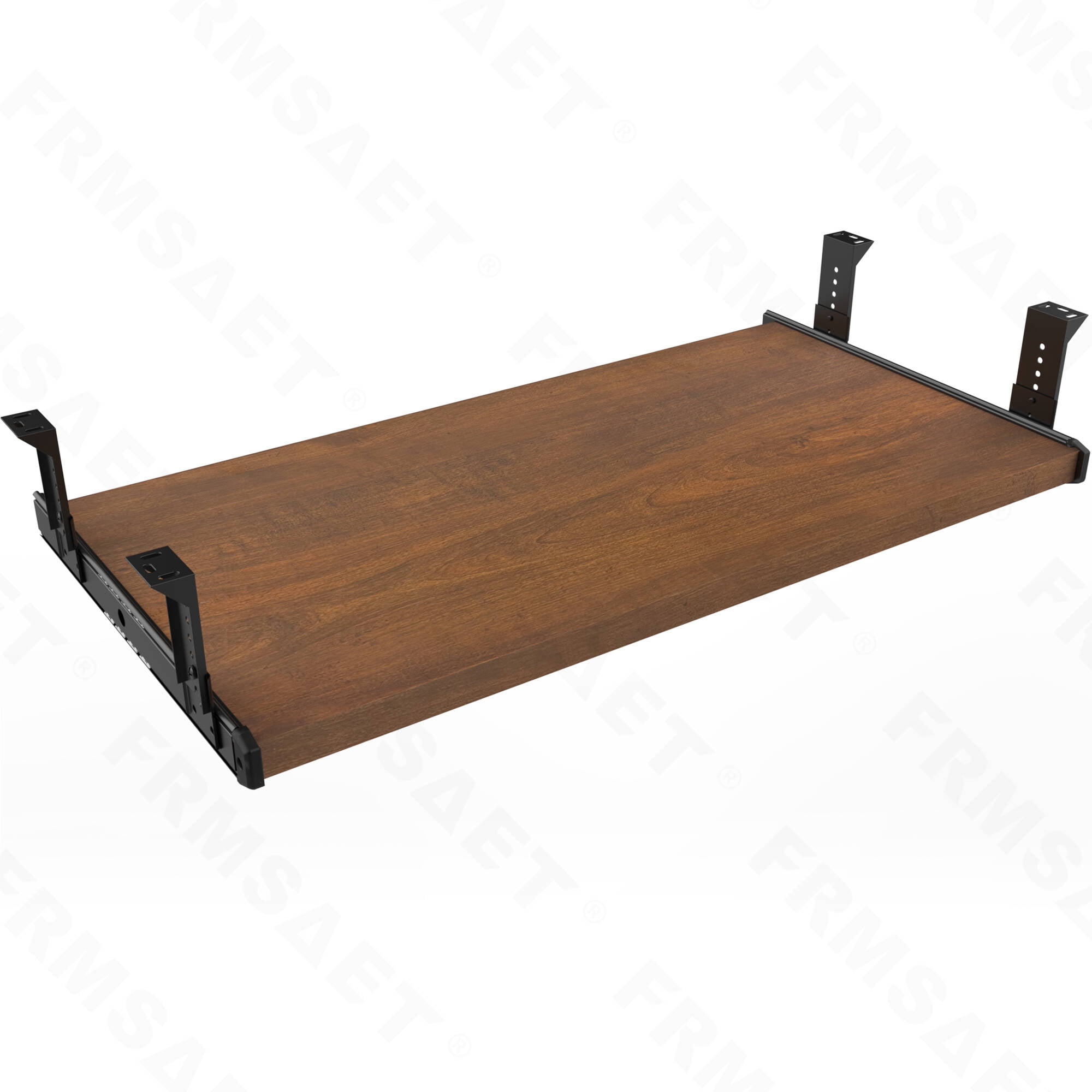 FRMSAET Office Furniture Accessories Home Hardware 24/30 inches Keyboard Drawer Tray Wood Holder Under Desk with Adjustable Height slide . (30 inches,Brown)