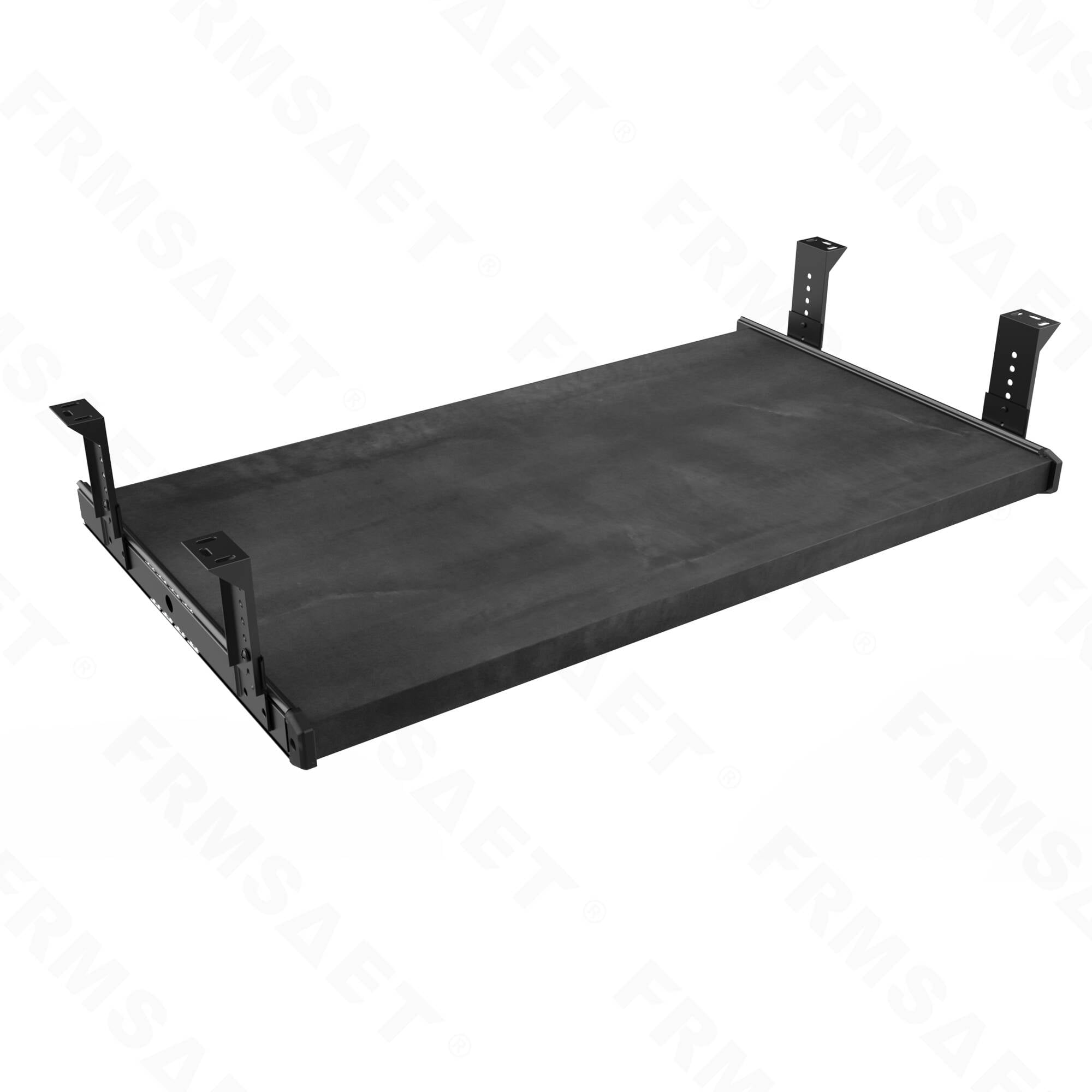 FRMSAET Office Furniture Accessories Home Hardware 24 inches Keyboard Drawer Tray Wood Holder Under Desk with Adjustable Height slide . (24 inches,Black rock)