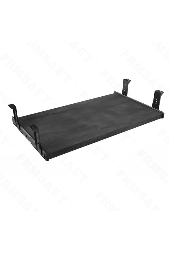 Office Furniture Accessories Home Hardware 24 inches Keyboard Drawer Tray Wood Holder Under Desk with Adjustable Height slide . (24 inches,Black rock)