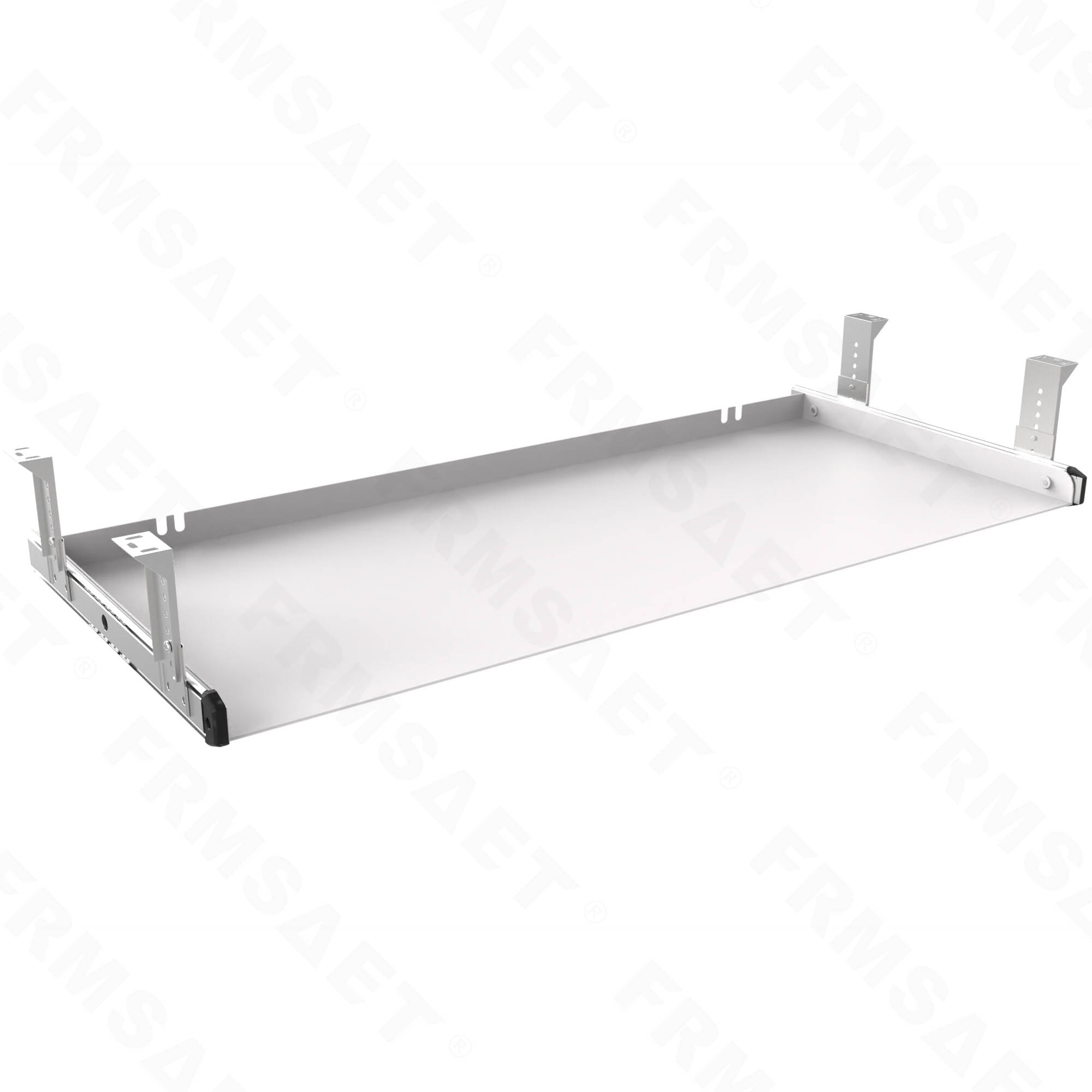 FRMSAET Under Desk Mounting Keyboard Tray All-Metal Material Office Drawer (30 inches, White)