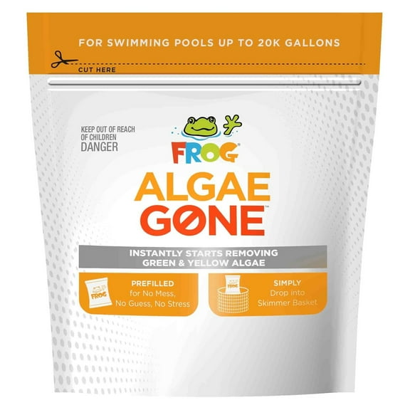 FROG Algae Gone 20K - Easy, Dry, Fast Acting Algaecide for pools up to 20,000 gallons to Cure Green & Yellow Algae
