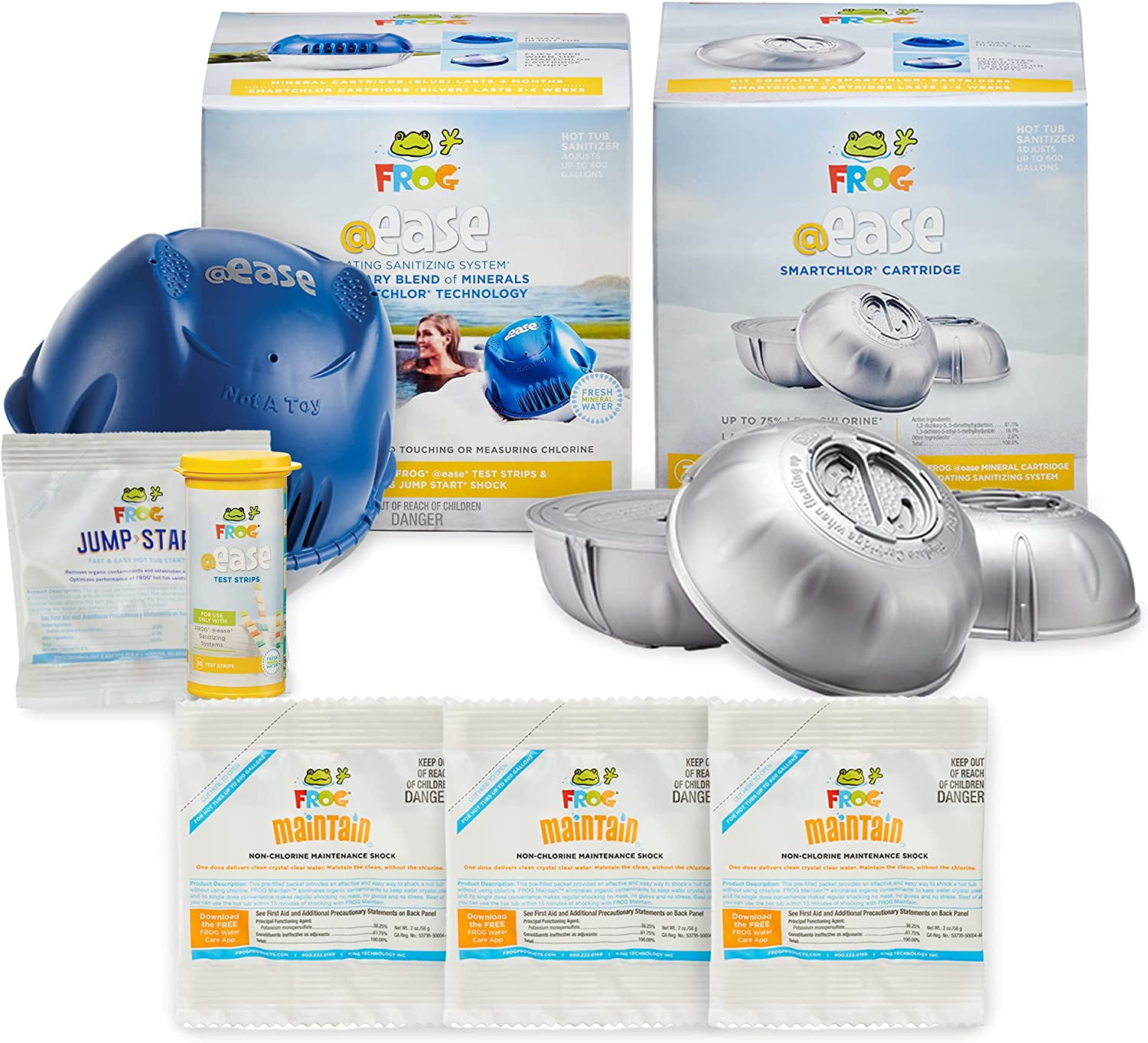 FROG® Ease® Floating System + 3 Pack of SmartChlor® Replacements + 3