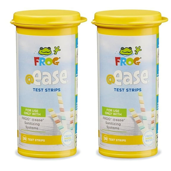 FROG @Ease Test Strips for Hot Tubs for with FROG @Ease in-Line and Floating Sanitizing Systems for Spas up to 600 gallons, Measures Low Levels of Chlorine, Quick and Easy Test Strips, Pack of 2