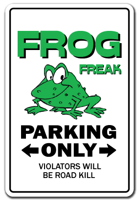 FROG FREAK Decal animals green pond amphibian toad Kermit tadpoles bullfrog | Indoor/Outdoor | 7" Tall - image 1 of 4