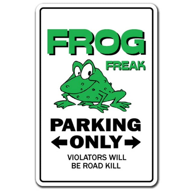 FROG FREAK Decal animals green pond amphibian toad Kermit tadpoles bullfrog | Indoor/Outdoor | 7" Tall