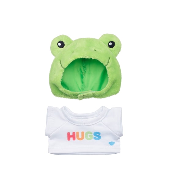 Build-A-Bear Mini Beans Frog Plush With Hood & T-Shirt