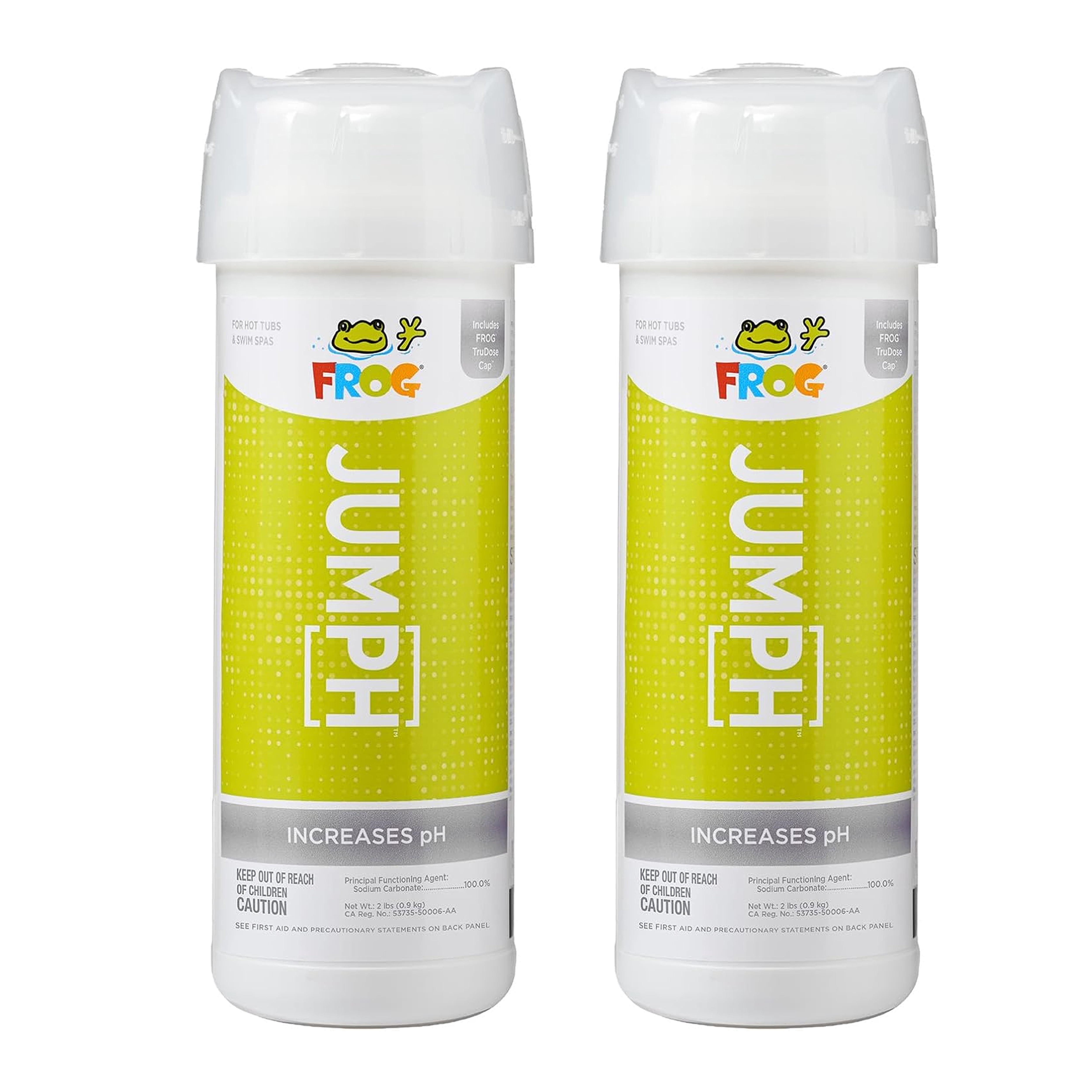 FROG JumpH pH Increaser for Hot Tubs & Swim Spas - 2 lb Bottle with TruDose Measuring Cap for Easy Maintenance & Balancing - 2 Pack