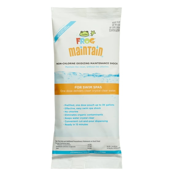 FROG Maintain for Swim Spas - Non-Chlorine Shock for Swim Spa FROG @ease Floating System - Swim Spa Maintenance & Treatment - Supports Cleaner, Clearer Water - 1 Pack