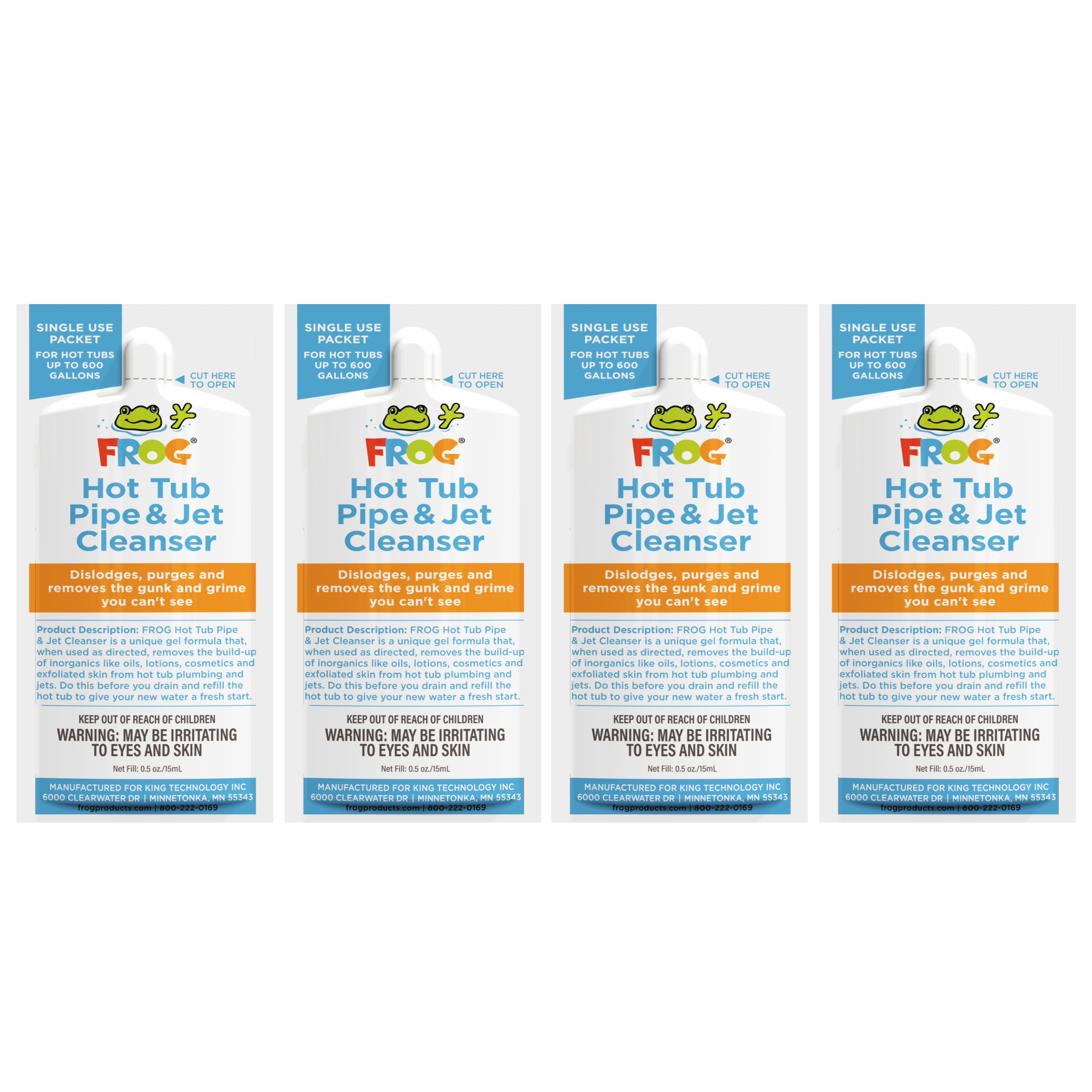 FROG Pipe & Jet Cleanser for Hot Tubs - Single-Dose, Deep-Clean Purge ...