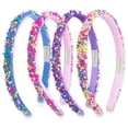 thumbnail image 1 of FROG SAC 4 Thin Headbands for Girls - Sequin Headband Set for Kids, Sprinkle Hair Bands for Children, Cute Toddler Hair Accessories (Multicolor Sprinkles, Kids), 1 of 9