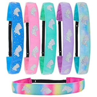 Frog Sac 6 Pcs Glitter Bracelets for Girls, Sparkly Beaded Silicone Cute Bracele
