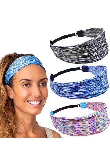 Brand New Nike Set of 3 Gym Workout Headbands Wraps Black Velvet Blue Hairbands Nike Jacquard Hairbands 6 pack - Walmart.com main image 4