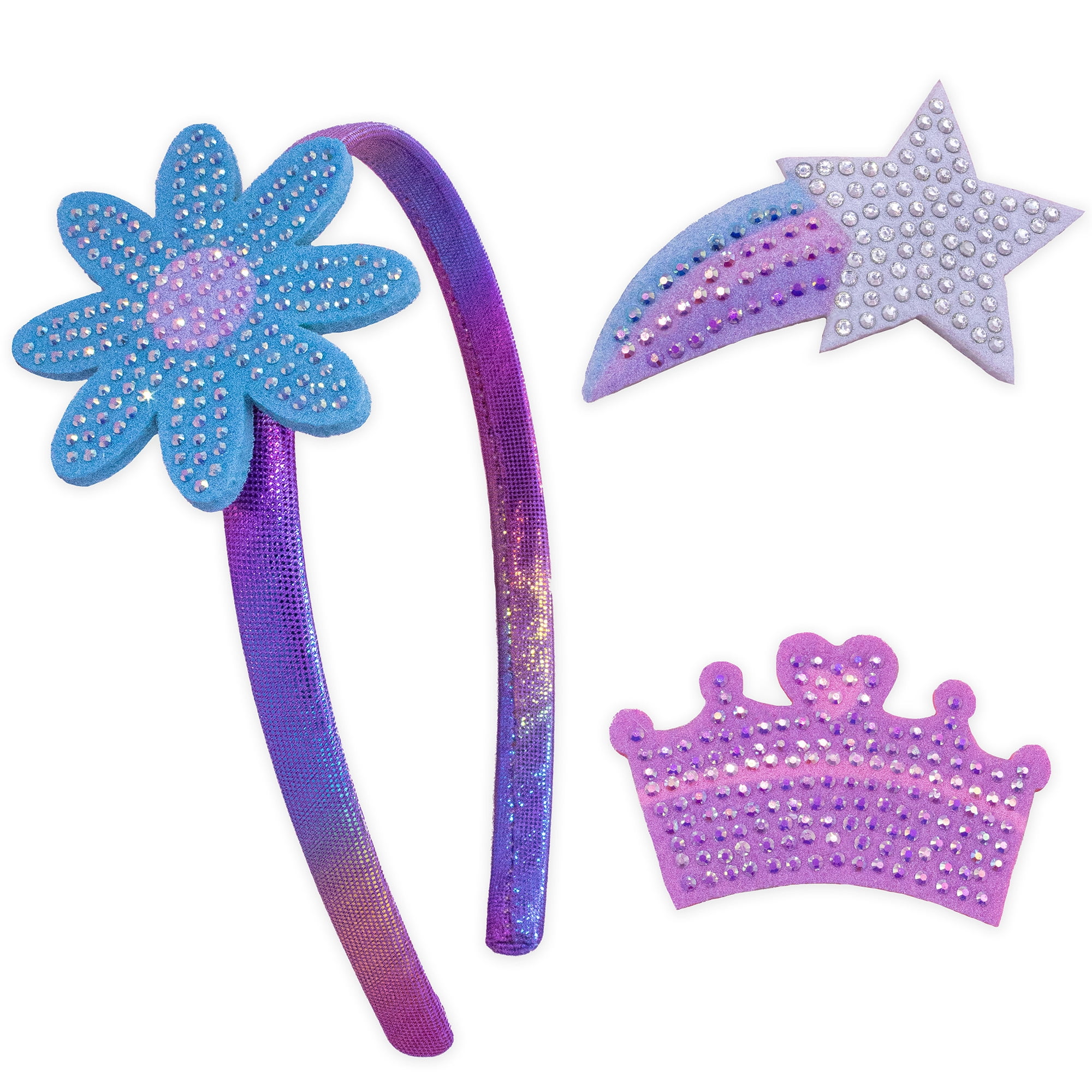 FROG SAC Interchangeable Charm Headbands for Girls, Star Daisy
