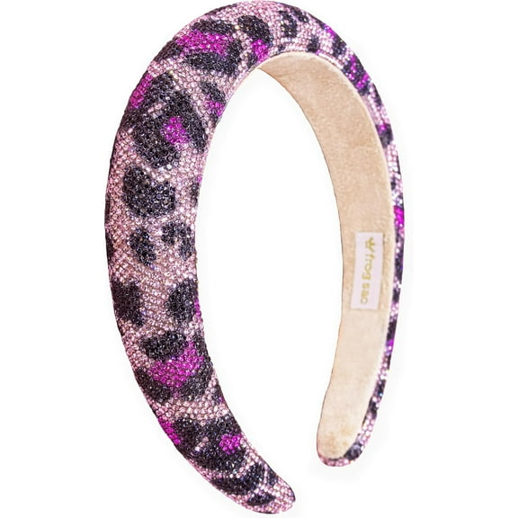 FROG SAC Padded Headbands for Girls - Rhinestone Toddler Hair Accessories, Little Girl Rainbow Checkered Hair Bands, Kids Sparkle Head Band, Cute Checkerboard Headband for Back to School