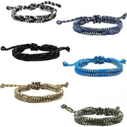 FROG SAC Paracord Friendship Bracelets Friendship, No Metal, 6 Pieces