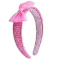 thumbnail image 1 of FROG SAC Pink Bow Headband for Girls, Iridescent Wide Head Band for Kids Hair Accessories, Toddler Little Girl Hairband, Cute Quilted Headbands for Toddlers, 1 of 9
