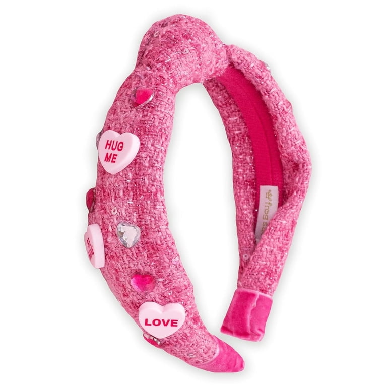 FROG SAC Top Knot Headband for Girls - Knotted Valentines  display picture 2