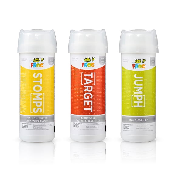 FROG StoMPS Non-Chlorine Shock Oxidizer & JumpH pH and TArget Total Alkalinity Increaser for Hot Tubs and Swim Spas - 2 lb Bottles with TruDose Measuring Caps for Easy Maintenance & Balancing