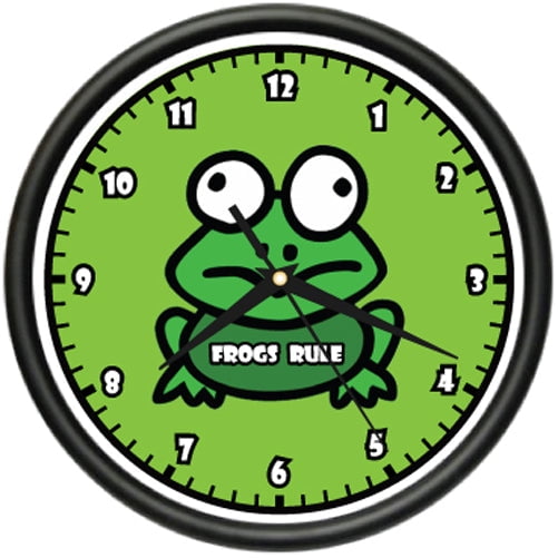 FROG Wall Clock think green tree frogs toad art gift