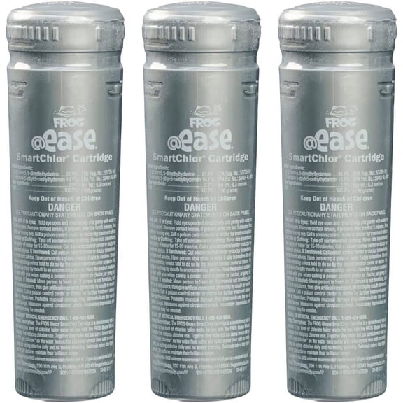 FROG @ease In-Line SmartChlor Replacement Chlorine Cartridge 3-Pack for Marquis Spas, Caldera Spas, Artesian Spas and Hot Springs Spas up to 600 gallons; Hot Tub Sanitizer with No Cyanuric Acid