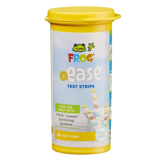 FROG @ease Test Strips for Hot Tubs and Swim Spas - Test Strip with Out Indicator for FROG @ease SmartChlor Cartridges, pH, Total Alkalinity and Total Hardness - 30 Strips