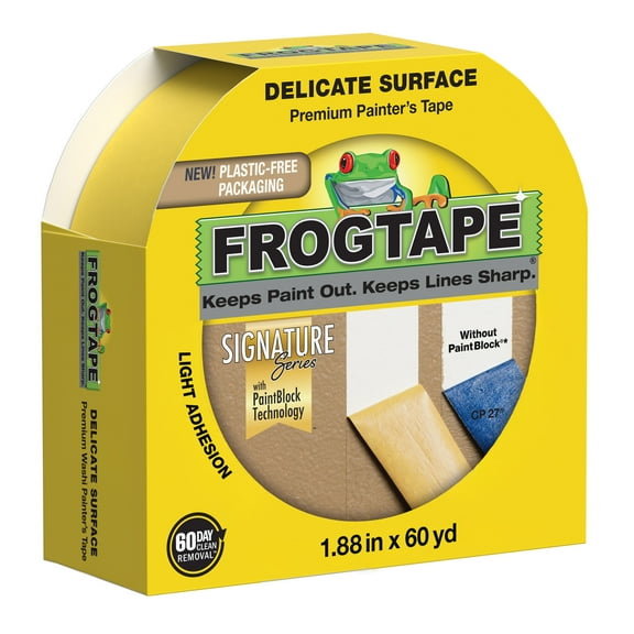 FrogTape 1.88 in. x 60 yd. Yellow Delicate Surface Painter's Tape