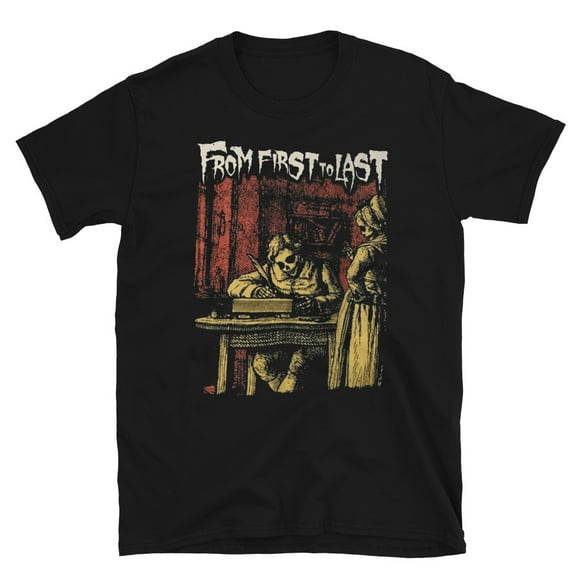 FROM FIRST TO LAST Sonny Moore Skeleton Couple Emo Post-Hardcore Band T-Shirt