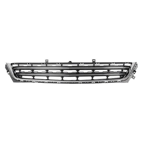 FRONT BUMPER COVER GRILLE; FOR LTZ AND PREMIER MODELS; BLACK WITH     CHROME OUTER AND TWO INNER MOLDINGS; MADE OF TPO PLASTIC; [GM]