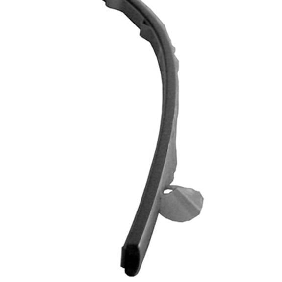 FRONT BUMPER COVER MOLDING; CHROME; [ADHESIVE]; MADE OF PLASTIC
